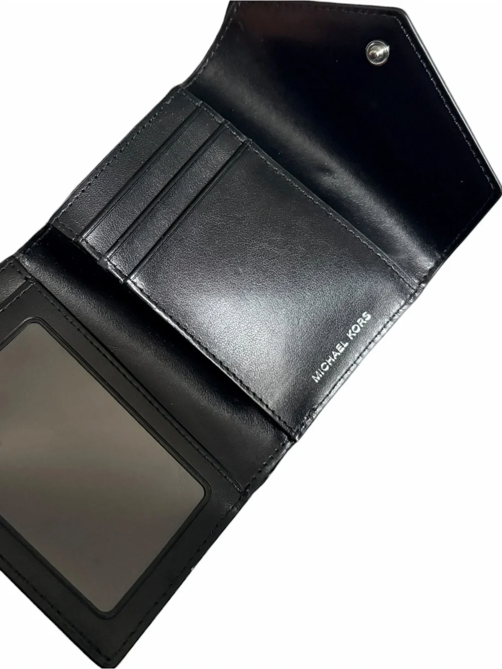 Michael Kors Black and Silver Envelope Wallet